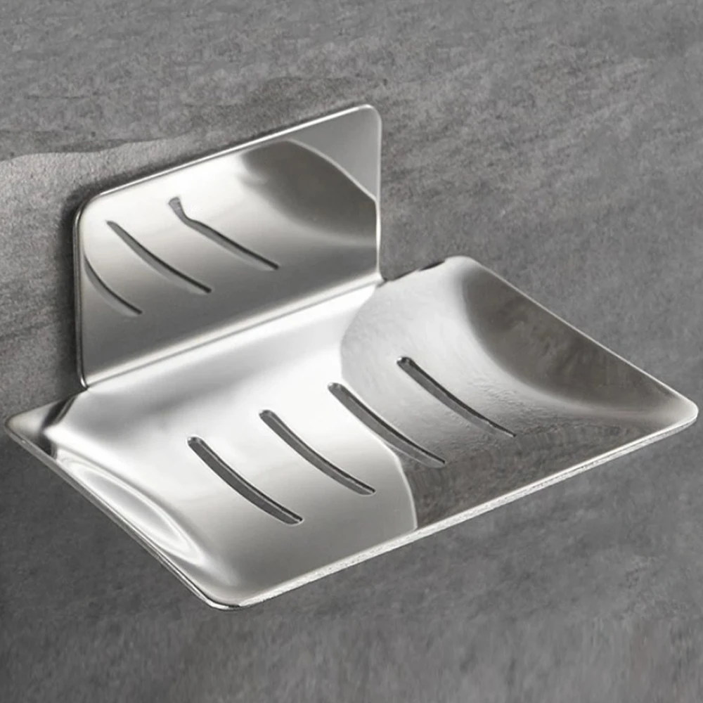 Stainless Steel Soap Dish Wall Mounted Bathroom Storage Holder