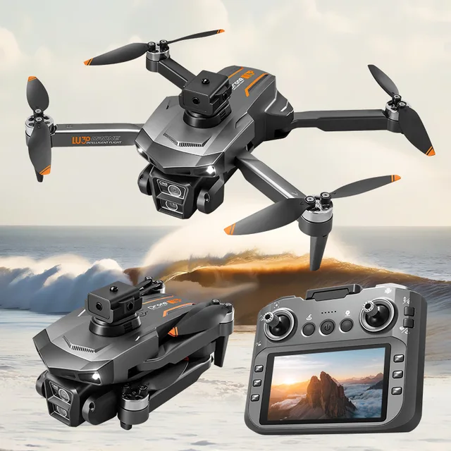 Lu30 Drone 4.5-Inch Screen Control High-Definition Aerial Photography Gps Brushless Aircraft Obstacle Avoidance Drone 3