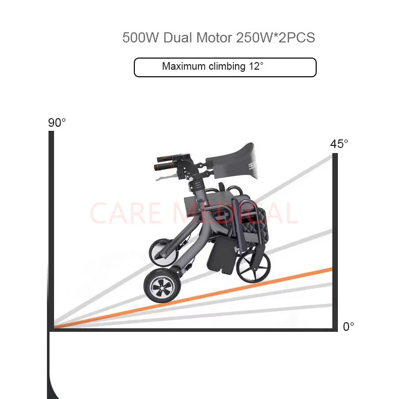 Multipurpose Lightweight Adult Walker 500W Scooter Electric Wheel Chair for Senior Disabled
