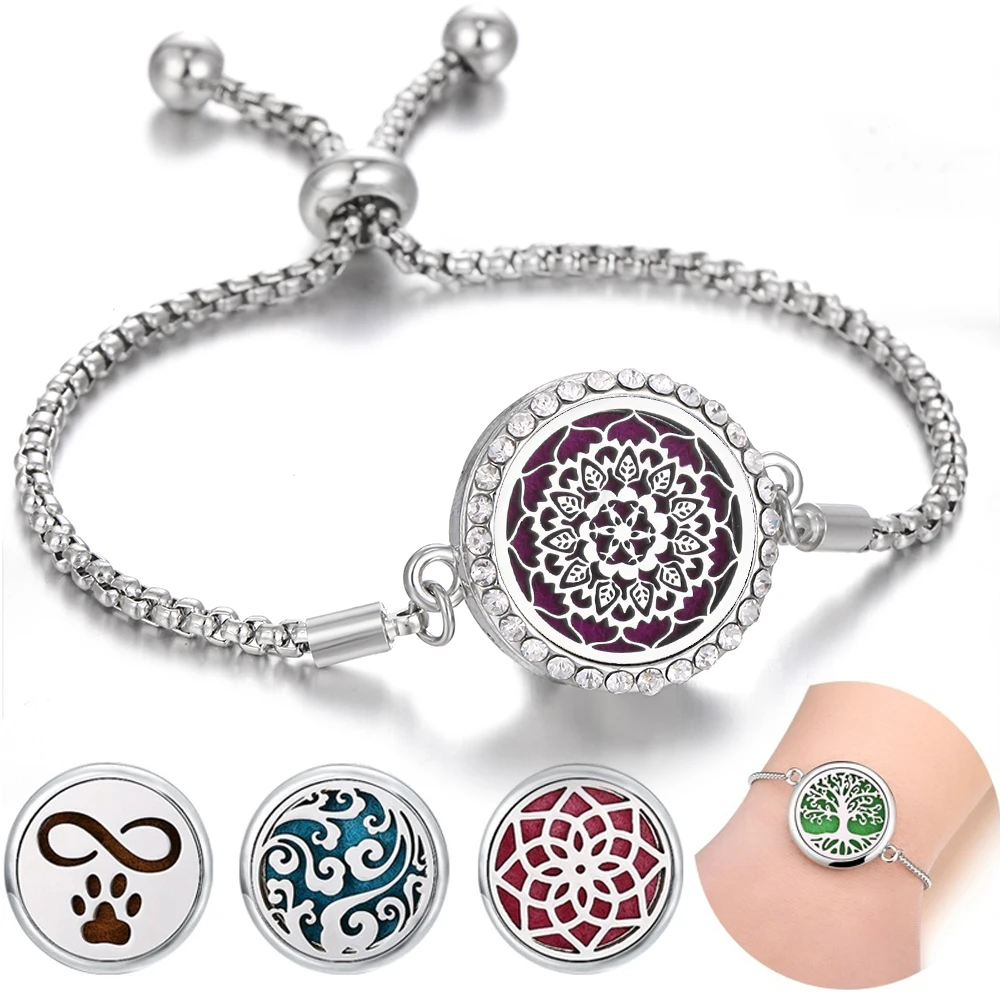 Car Diffuser OOTSR Auto Aromatherapie Ätherisches Öl Diffusor, Edelstahl Aromatherapie Armband