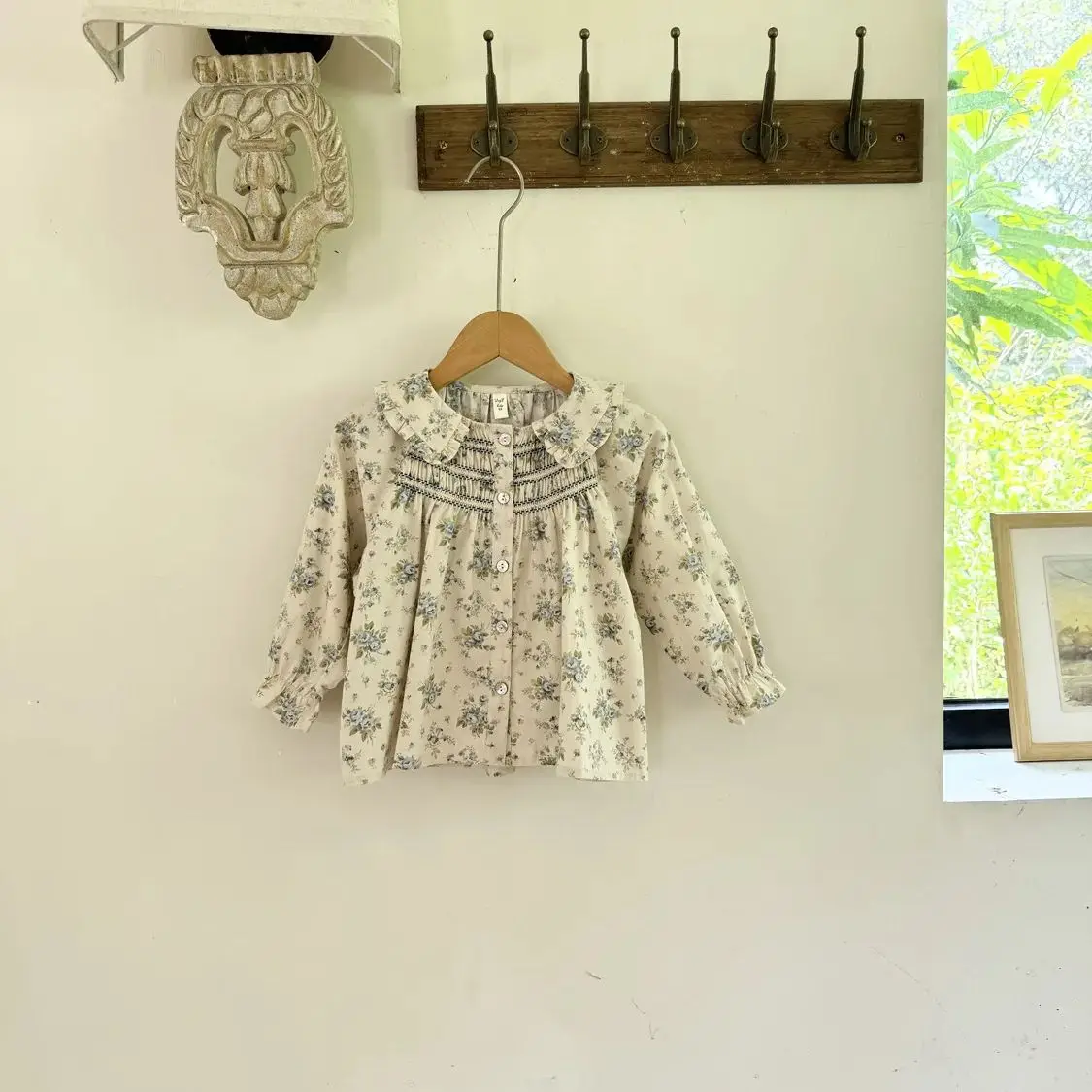 Baby Girls Rose Blouses New Spring Autumn Cotton Blouse Toddler Kids Clothing 2-7Y