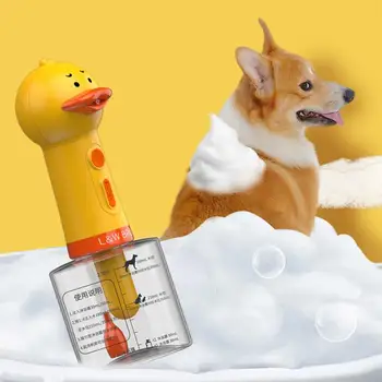 Yellow Duck Pet Cleaning Machine Type-C Charging Automatic Soap Dispenser For Cat & Dog Cleaning Bathing Liquid Soap Shampoo 2