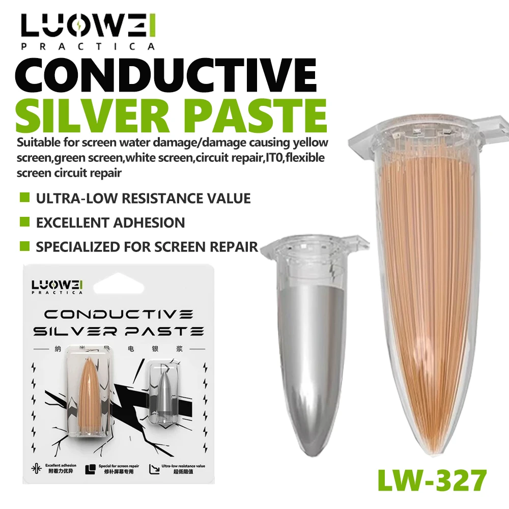 루웨이 LW-327 나노 전도성 은 페이스트 유연한 휴대폰 화면 회로 수리 도구 화면 회로 복원 페이스트