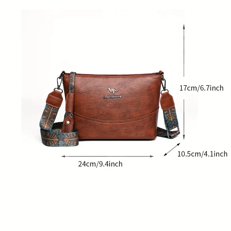 Retro Women's Tote Bag Elegant Purse with Adjustable Crossbody/Shoulder Strap, Versatile Handbag for Work, Travel, Everyday Use