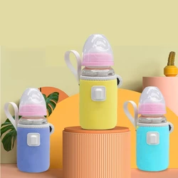 USB Milk Warmer Bags Travel Water Heat Keeper with Charging Cable & Handle Baby Nursing Bottle Heater for Car Stroller