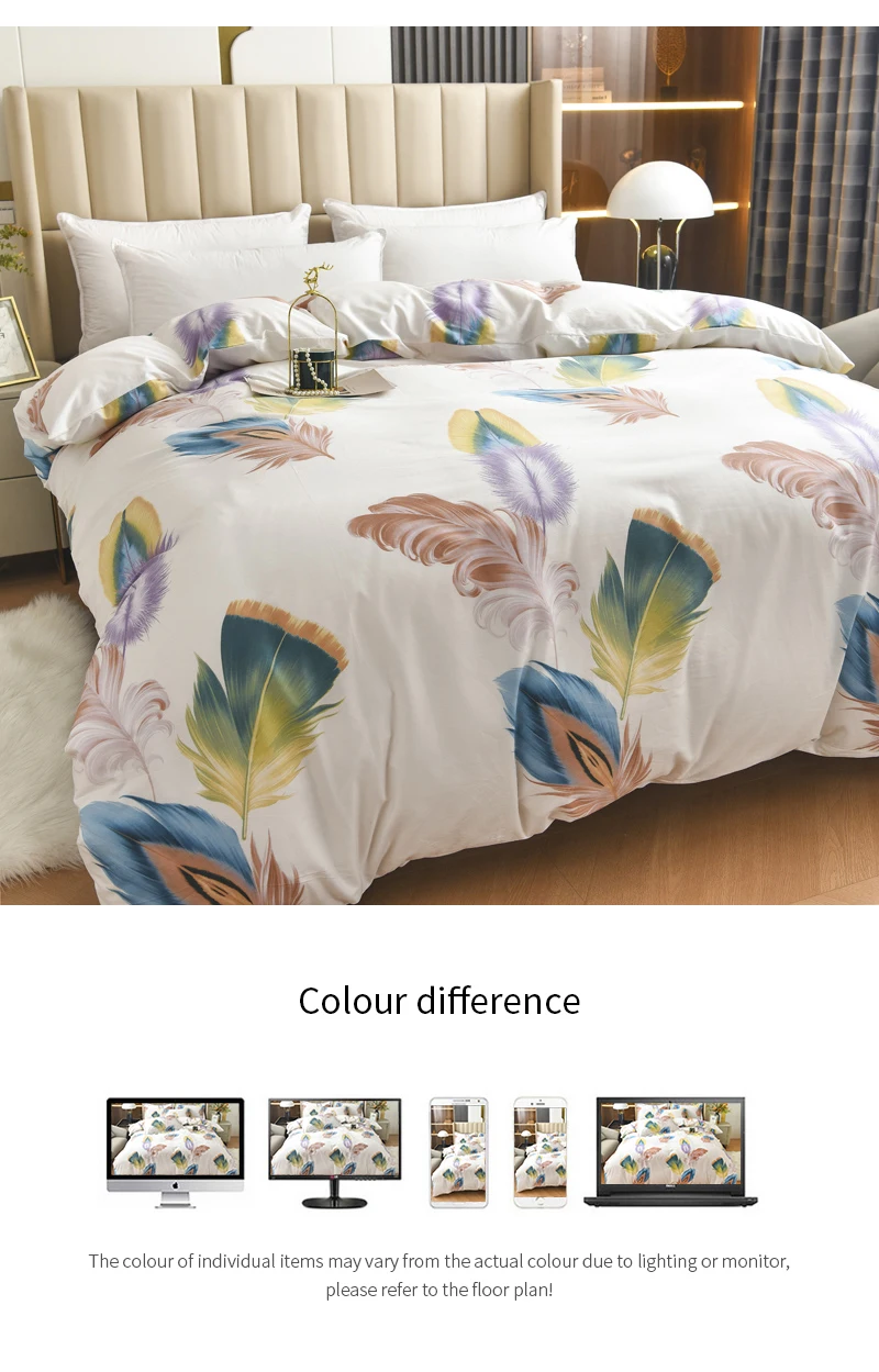 Title 16, Jogo de lençol e capa de edredom de algodão plu...