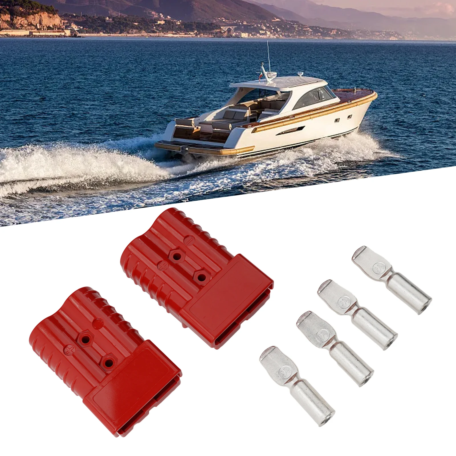 

2pcs 350 AMP 600V Connectors For Anderson Plug Cable Terminal Battery Power Connector Caravan Trailer Truck Cable Connection