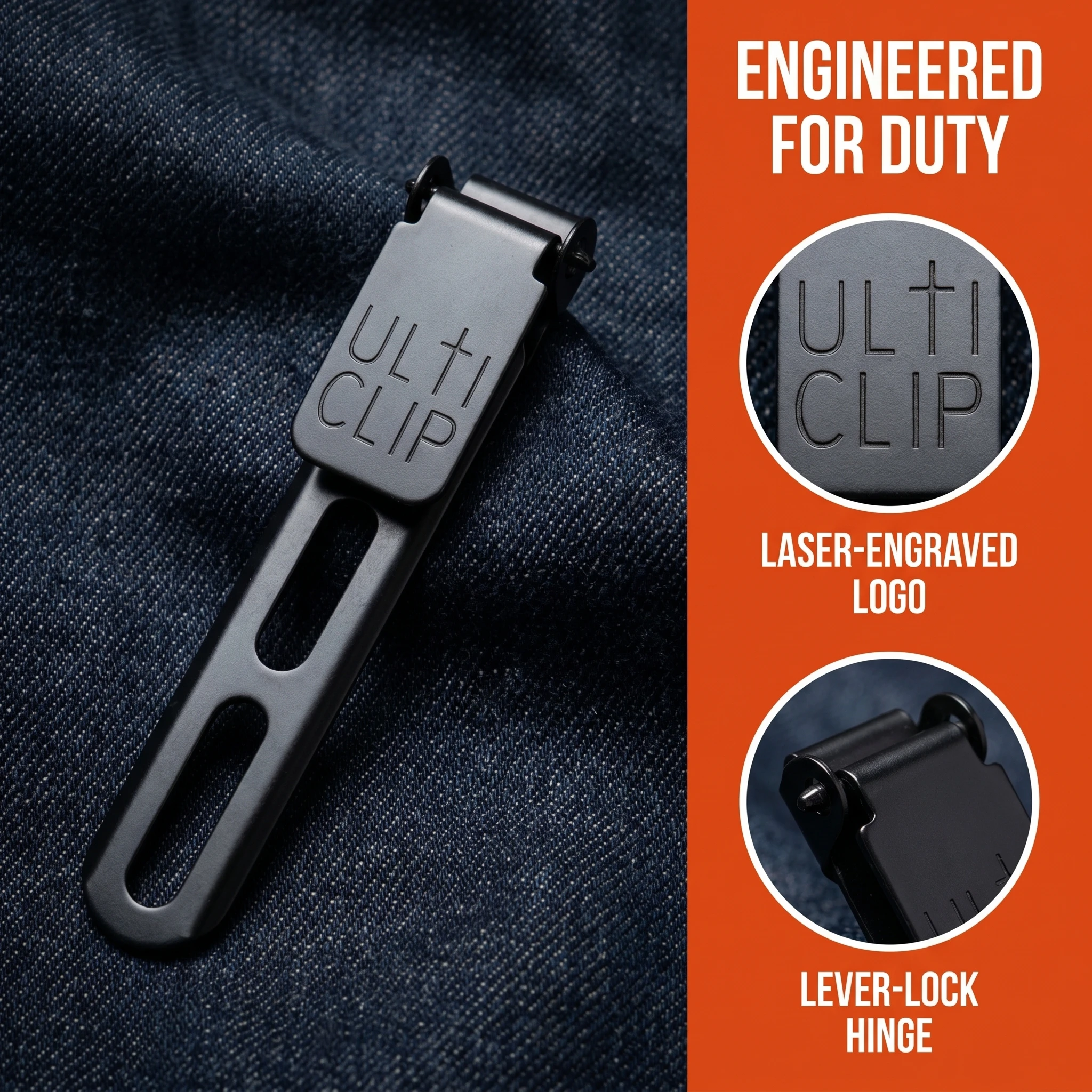 Universal Concealed Carry Quick Release Knife Sheath Clip Accessory