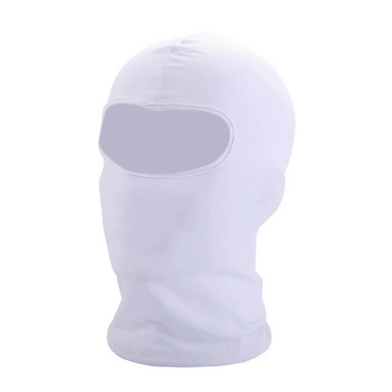 Outdoor Full Face Mask Spandex Balaclava Thin Motorcycle Cycling Ski CS Mask white 4