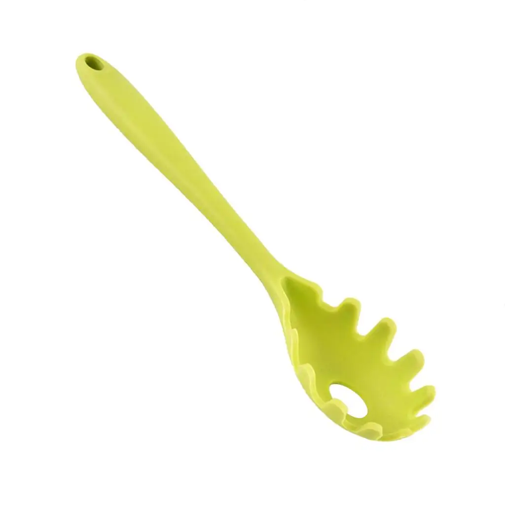 Silicone Spaghetti Server Pasta Fork with Ergonomic Handle Comfortable Grip Design Rustproof Forming 11.22 Inches