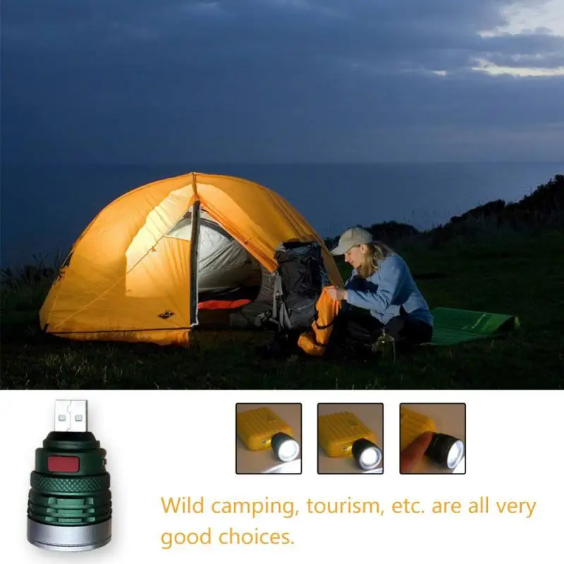 Handy Pocket Flashlight Portable Mini Zoomable 3 Modes Torch Lanterna For Camping Emergency Light USB Charging Interface Lamp