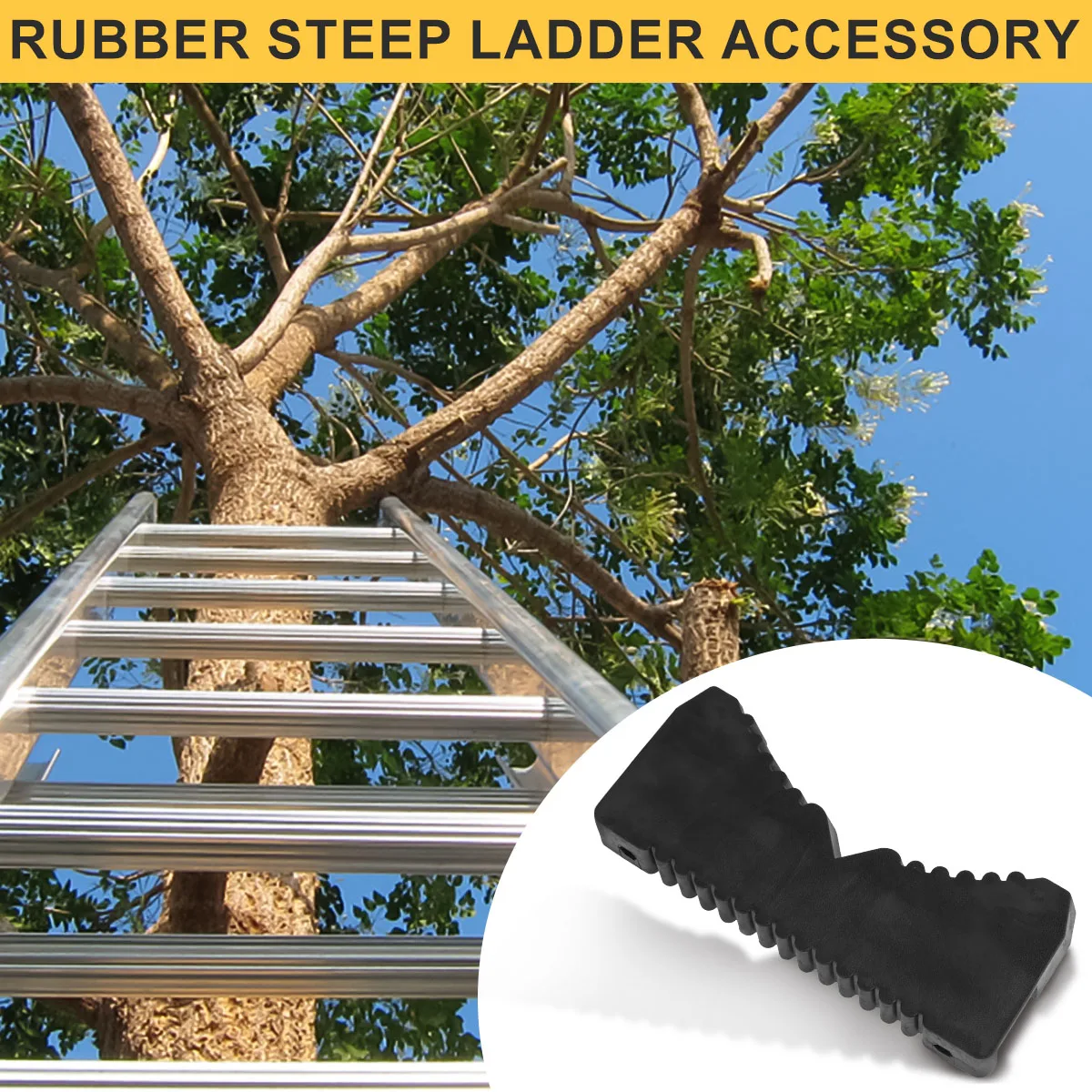 Rubber Steep Ladder Accessory Anti-Slip Ladder Stabilizer 2 Screws Sturdy Rail Scratch Protection Rubber Durable ladder stabilizer