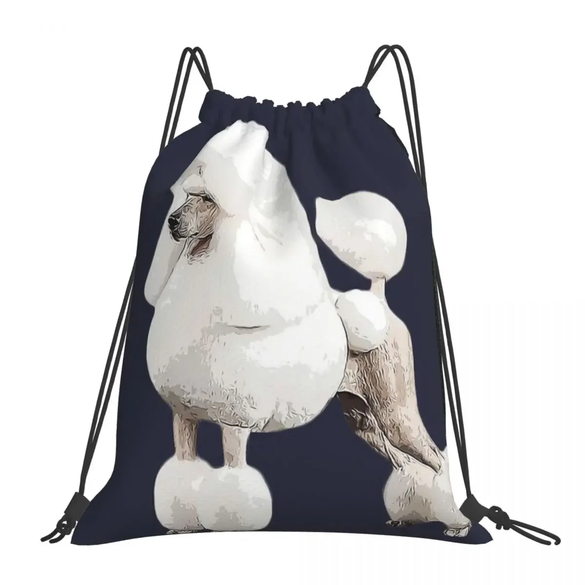 

Poodle Backpacks Fashion Portable Drawstring Bags Drawstring Bundle Pocket Sundries Bag Book Bags For Man Woman Students