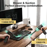 CR1 Compressed Air Duster & Vacuum 2 in 1 MECO 110000RPM Electric Air Blower 13000PA Keyboard Cleaner with 3 Gear Rechargeable 2