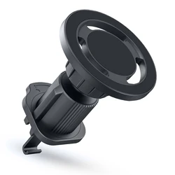 Magnetic 360° Adjustable Car Vent Phone Holder with Metal Clip (Black)