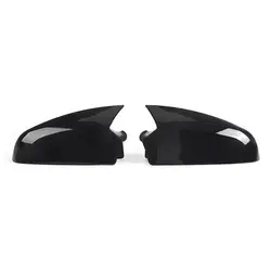 Sleek Rearview Sticker Side Mirror Cover Wing Cap - Exterior Door Case Trim (Astra H Gloss Black)