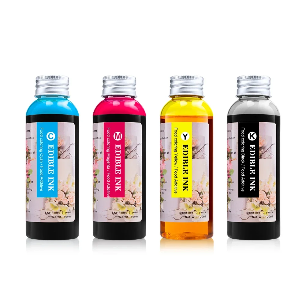 100ML Universal Edible Ink For Canon For HP Epson Food Ink Coffee Printer PGI-525 CLI-526 PGI-250 CLI-251 PGI-580 CLI581 inkjet printer ink
