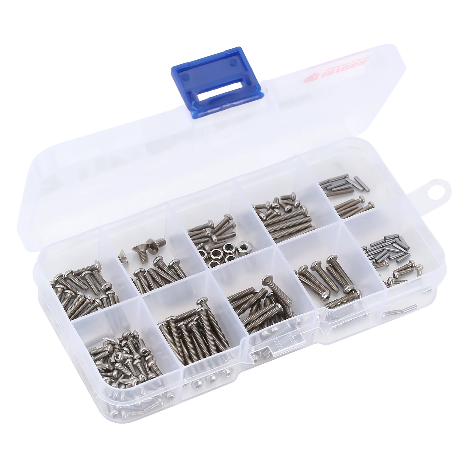 INJORA M1.6 M2 M2.5 등급 12.9 스테인레스 스틸 육각 나사 너트 하드웨어 키트 1/18 RC 크롤러 TRX4M (4M-15)