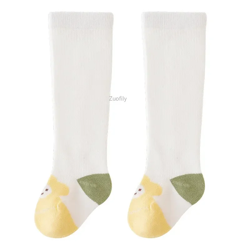 طفل لطيف القطن جوارب طويلة الكرتون الدانتيل الاطفا...