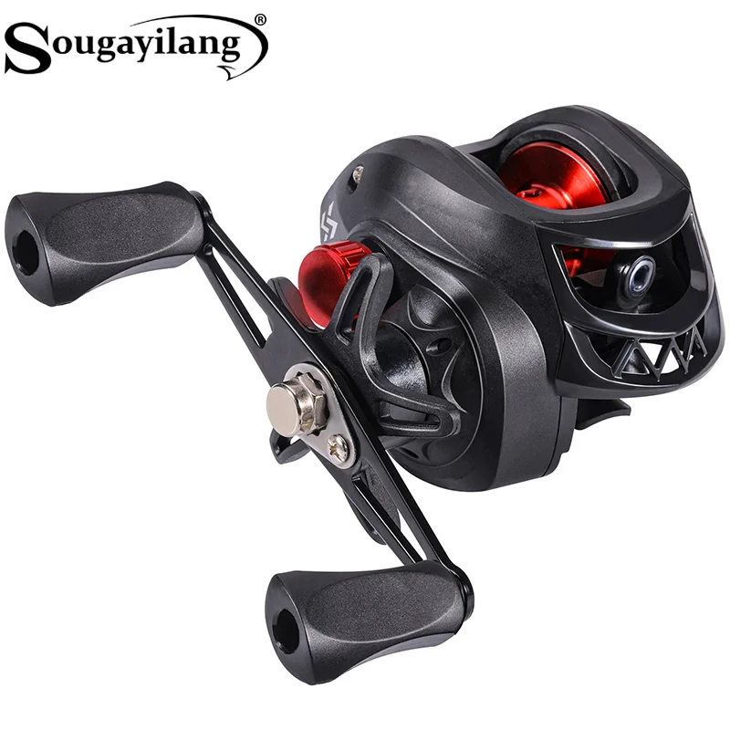 Moulinet baitcasting Sougayilang léger 7.2:1 frein magnétique 8kg drag max pour pêche vitesse