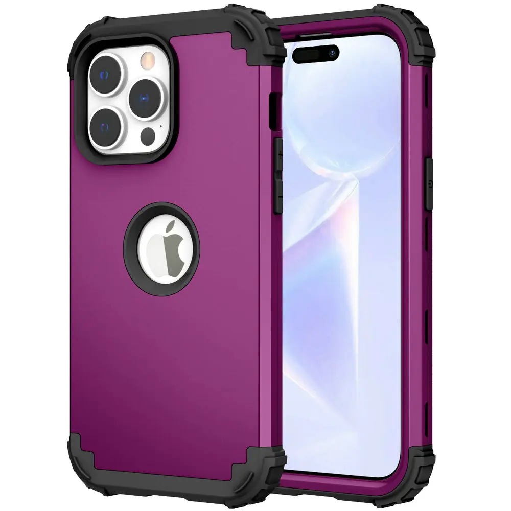 Custodia Antiurto 3 In1 Per Iphone 15 2023 Hybrid Bumper Shell Phone Iphone15 Pro Max 14 Plus 13 Mini 12 Iphone 11 Cover Posteriore Rigida