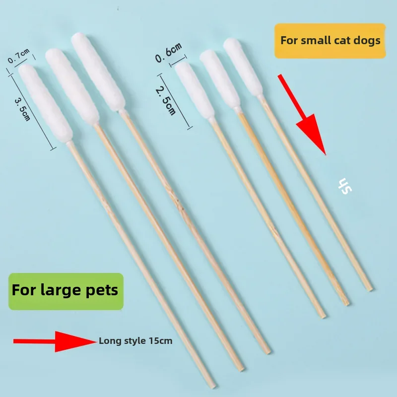 Home Use Pet Ear Cleaner Cotton Swab For Small Medium Size Pets 15-12cm Ear Cleaning Dirt Removal Pets Grooming Supplies