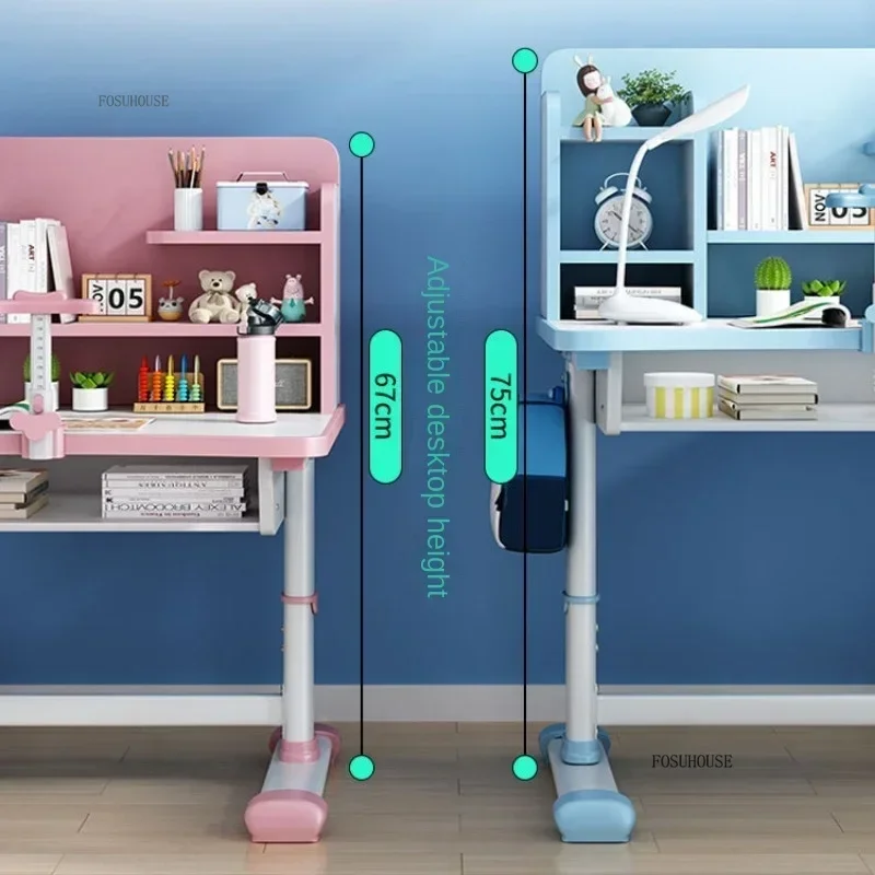 Children's table primary school student study writing table household children's desk liftable desk and chair set e