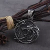 Witcher Wolf Head Hunter Pendant Necklace Titanium Steel Chain Cross-border Hot Selling European American Style Jewelry 3