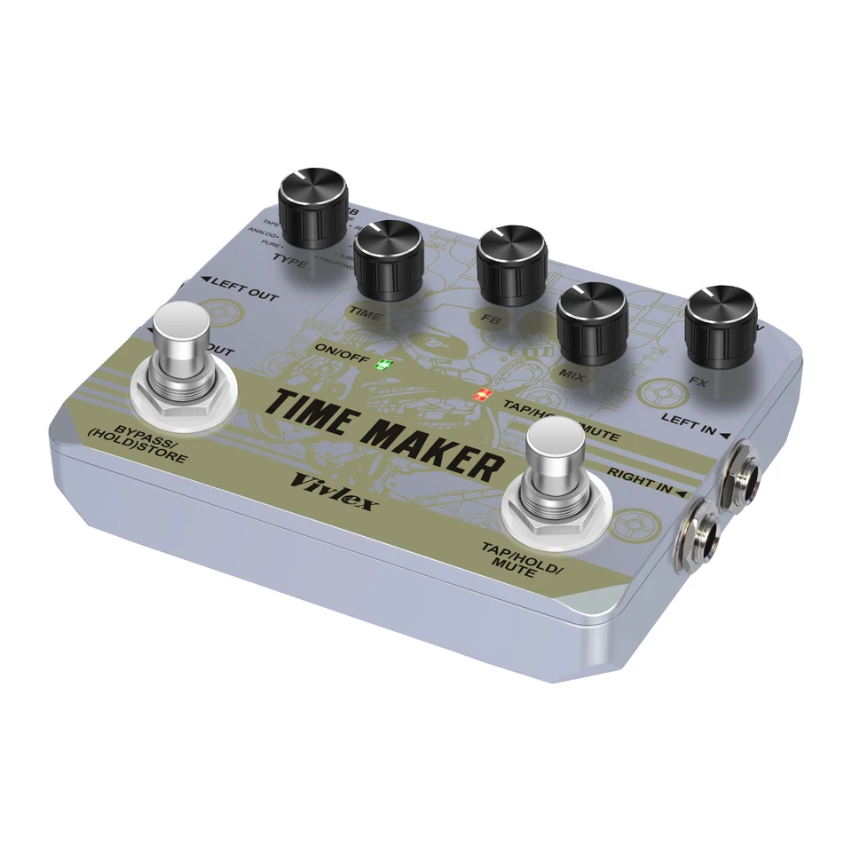 Vivlex LTD-02 Guitar Time Maker Pedal Ultra Delay Effect Pedals