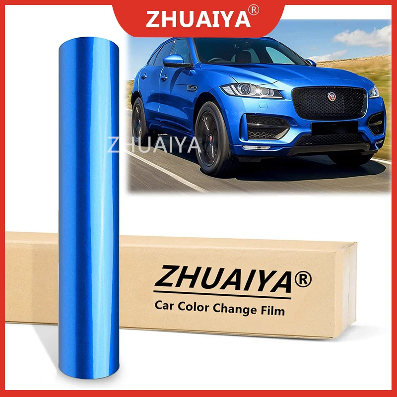 

Car Color Change Film (152cmx18m) Sky Blue Gloss Metallic Car Auto Motorcycle Vehicle Sticker Decal Vinyl Wrap Film