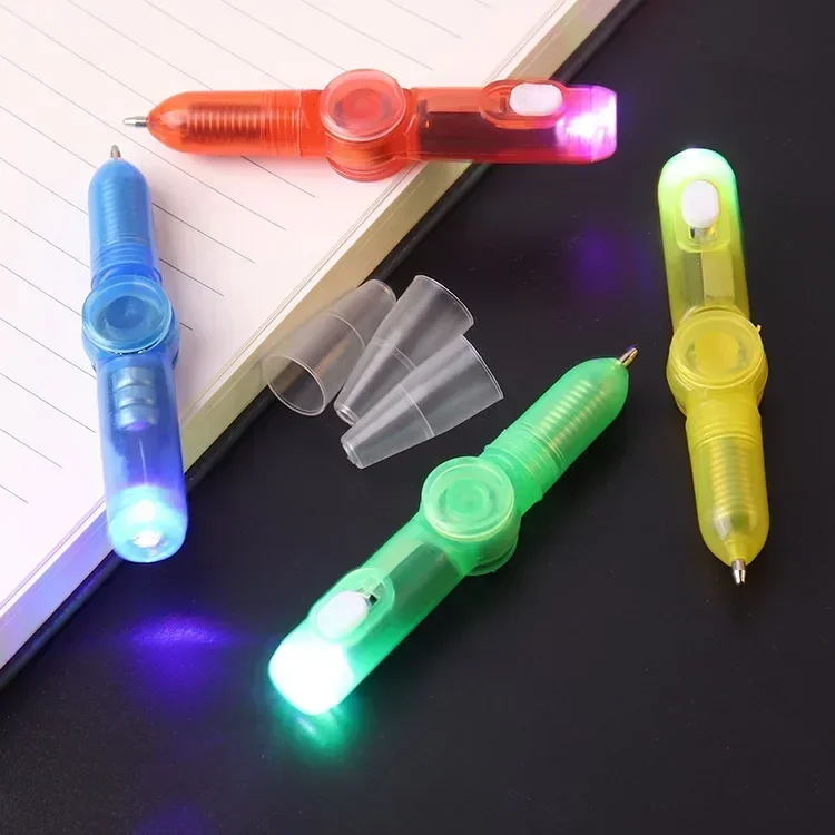 Novelty Rotating Spinner Toy Pen Led Luminous Gyro Pen Office Stress Relief Toys For Kids Students Creative Stationary Gel Pen 3