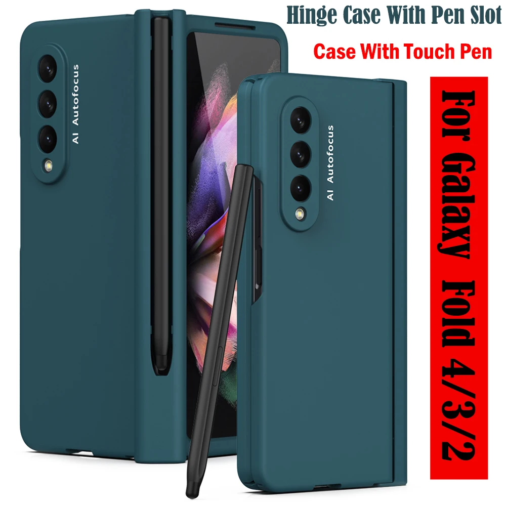 For Samsung Galaxy Z Fold 3 Hinge Case With Pen Slot Holder For Samsung