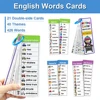 Kids Montessori English Word Lists Cards ESL Teaching Materials Sight Words Writing Vocabulary Building Autism Learning Toys 1