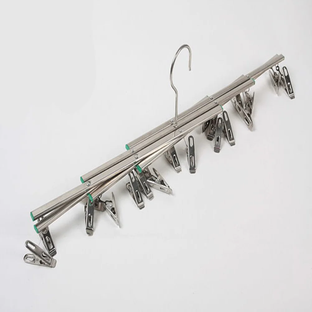 Clothes Drying Rack Stainless Steel Foldable Hanger Sock Short Underwear Clips Umbrella-type 20 |