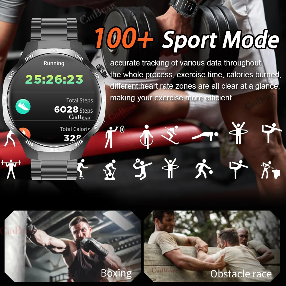 smart watch GT5 PRO Smart Watch Men Watch 5 Pro AMOLED HD Screen Bluetooth Call GPS Trajectory NFC Heart Rate Compass