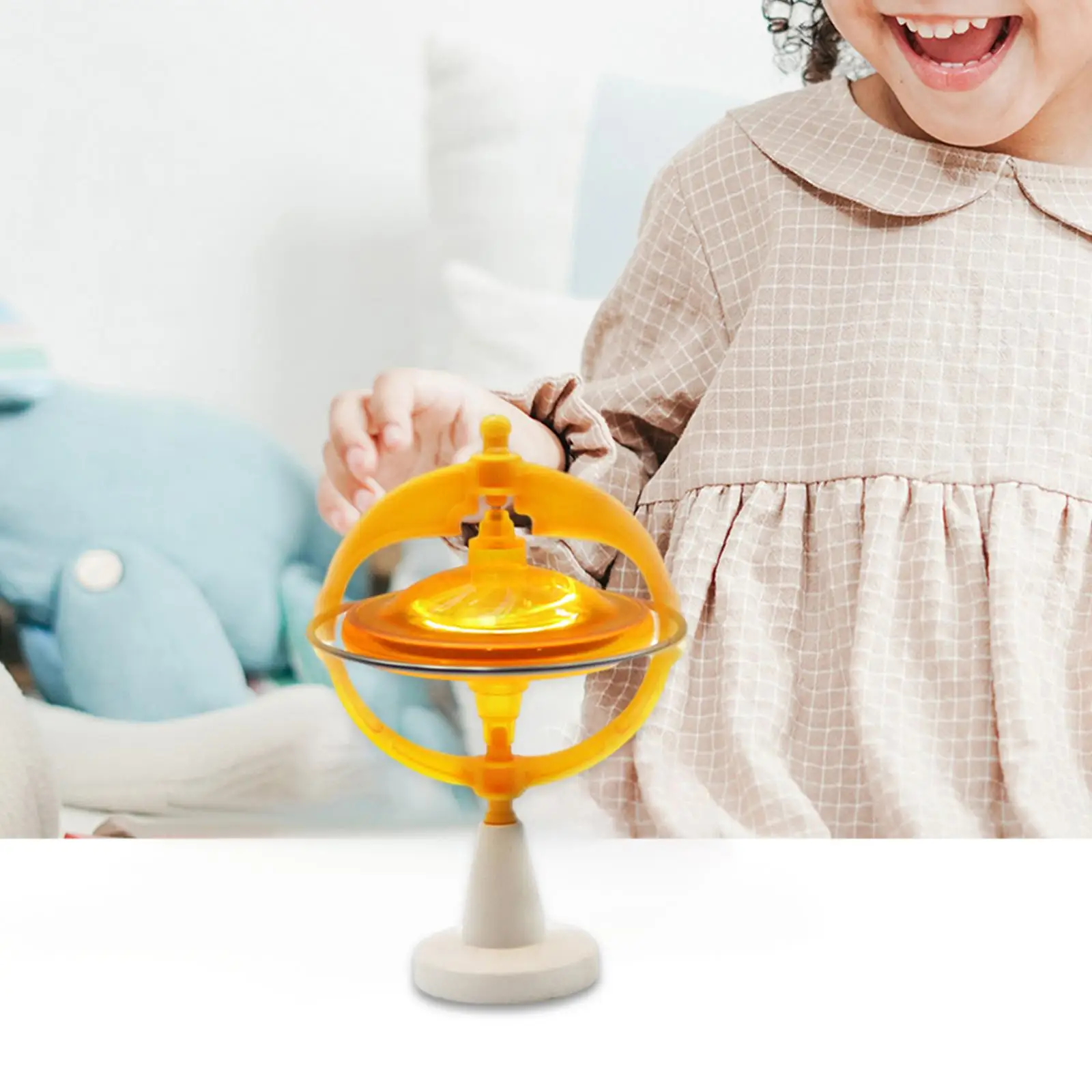 Flashing Gyroscope with Pull String Colorful Decompression Educational Gift Gyro Toy for Children Toddlers Girls Boys Teens Kids