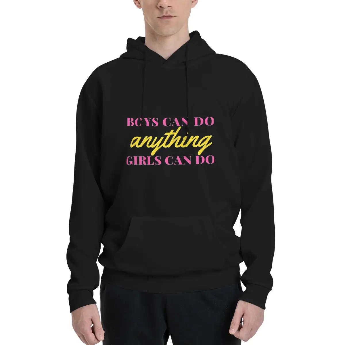 

BOYS CAN DO ANYTHING GIRLS CAN DO Polyester Hoodie Men's Women's Sweater Size XXS-3XL
