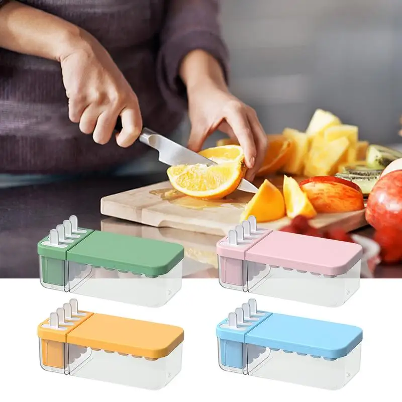 

Ice Cube Trays Popsicle Moulds For Freezer Ice Cube Moulds With Lid And Bin Ice Mould Tiny Ice Cube Maker Kitchen Summer Tools