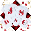 Personalized Initial Christmas Family Matching T-shirt Customized Name Mom Dad Daughter Son Baby Outfits Tops Girls Boys Clothes 1