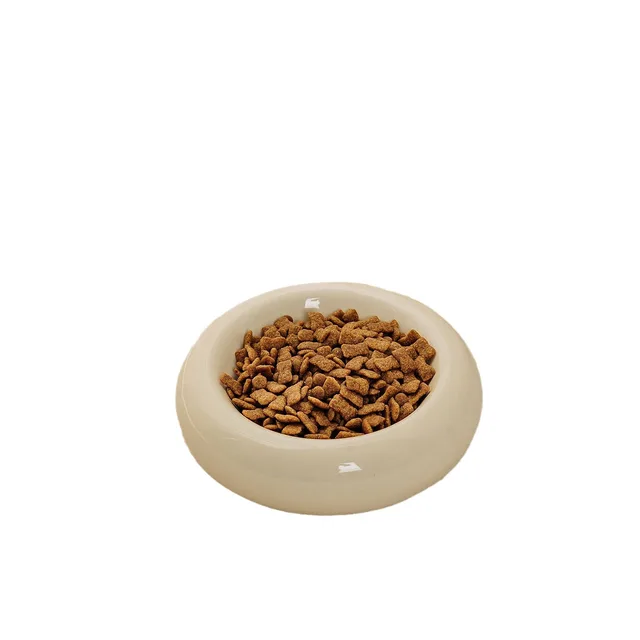 Anti-spill Water Bowls Snack Bowls Ceramic Cat Bowl High Appearance Level Pet Supplies Doughnut Tableware Dudu Cat Food Bowls 5
