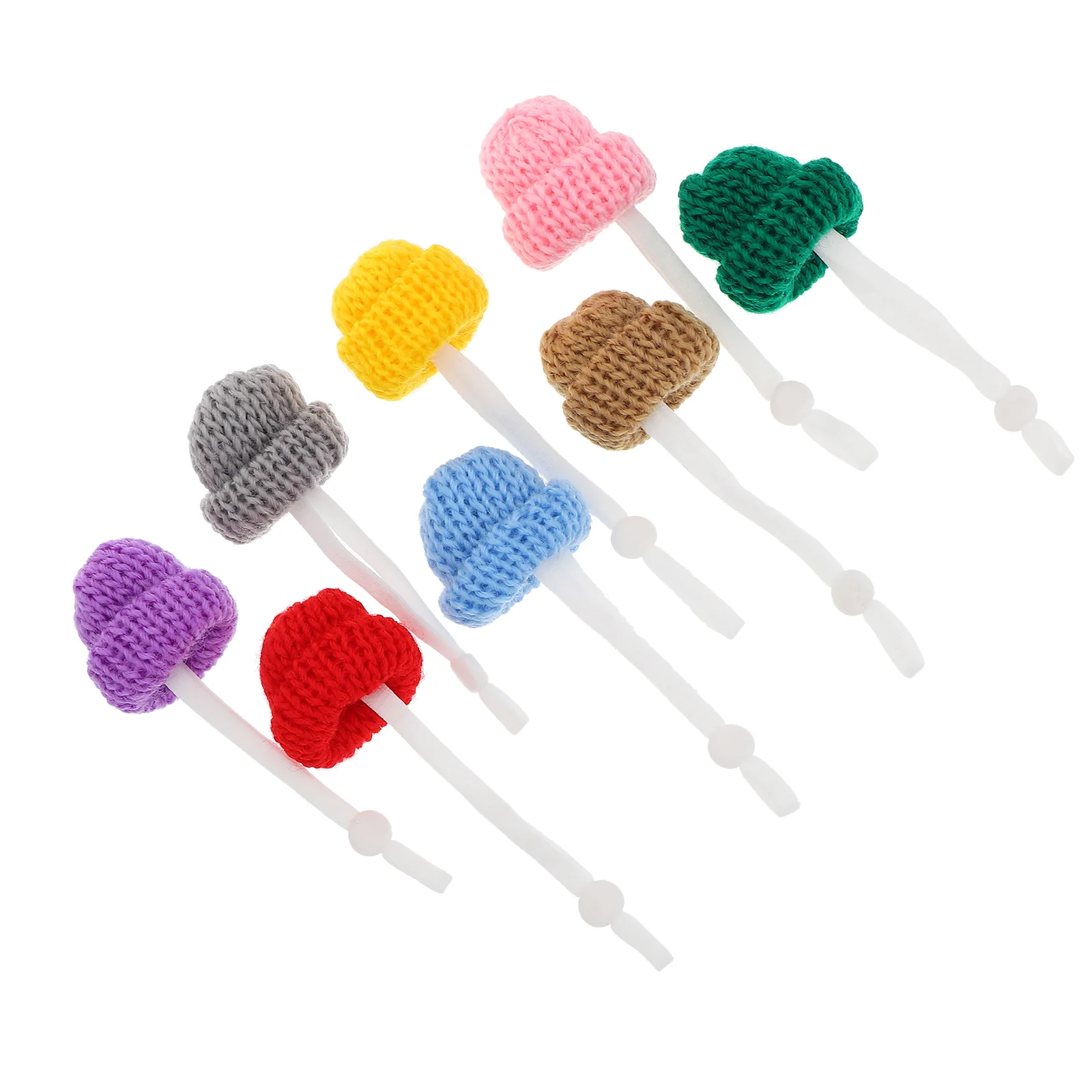 8Pcs Pet Hat Snake Lizard Chameleon Knitted Mini Crawl Hat Small Adjustable Elastic Chin Habitat Decor Pet Products