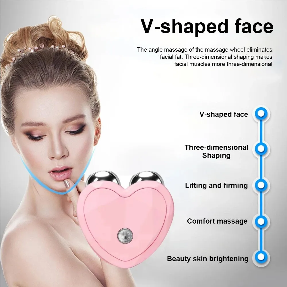 EMS Face Lifting Machine Facial Massager Microcurrent Roller Skin Tightening Rejuvenation Beauty Charging Facial Anti Wrinkle 2