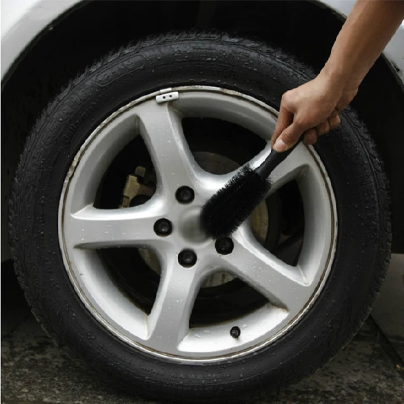Motorcycle Wheel Car Vehicle Tire Rim Scrub Brush Washing Cleaning Tool Cleaner