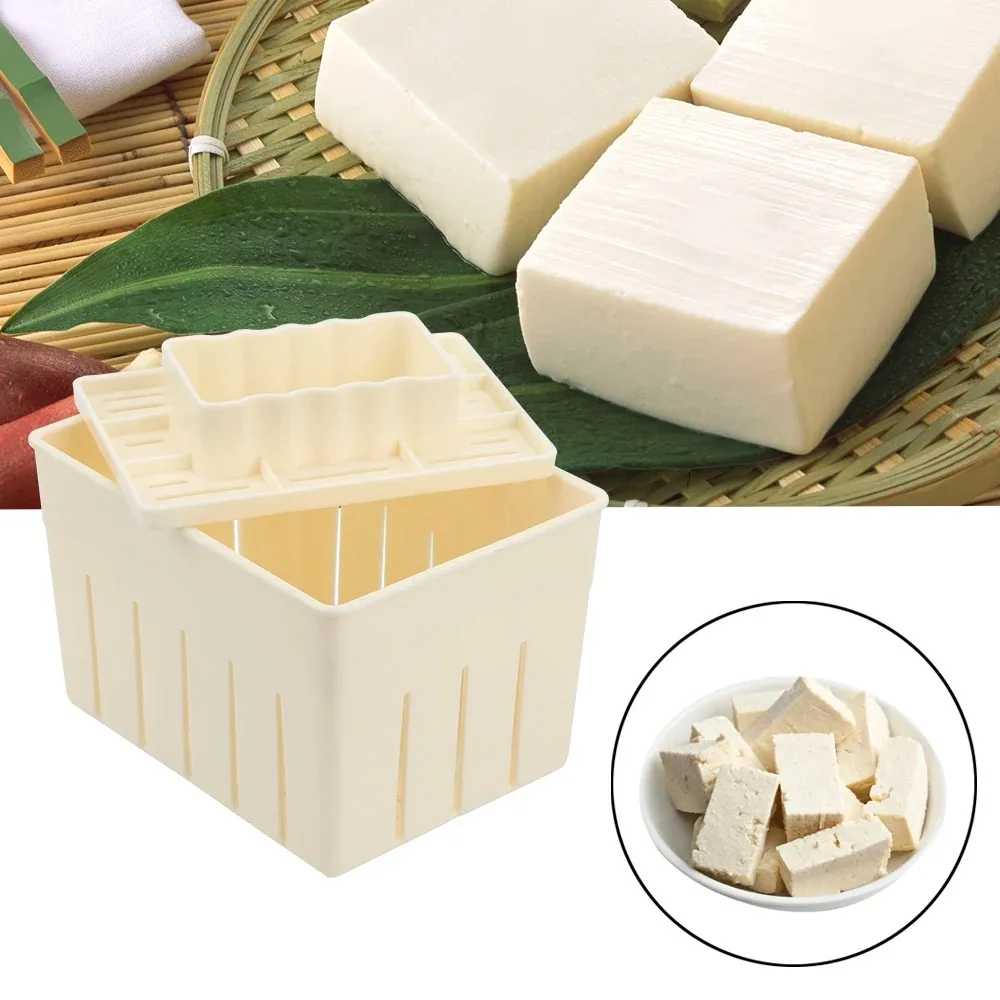 Tofu Press Presser DIY Plastic Tofu Press Mould Homemade Mold Curd Presser Making Mold Cloth 1/2/4PCS