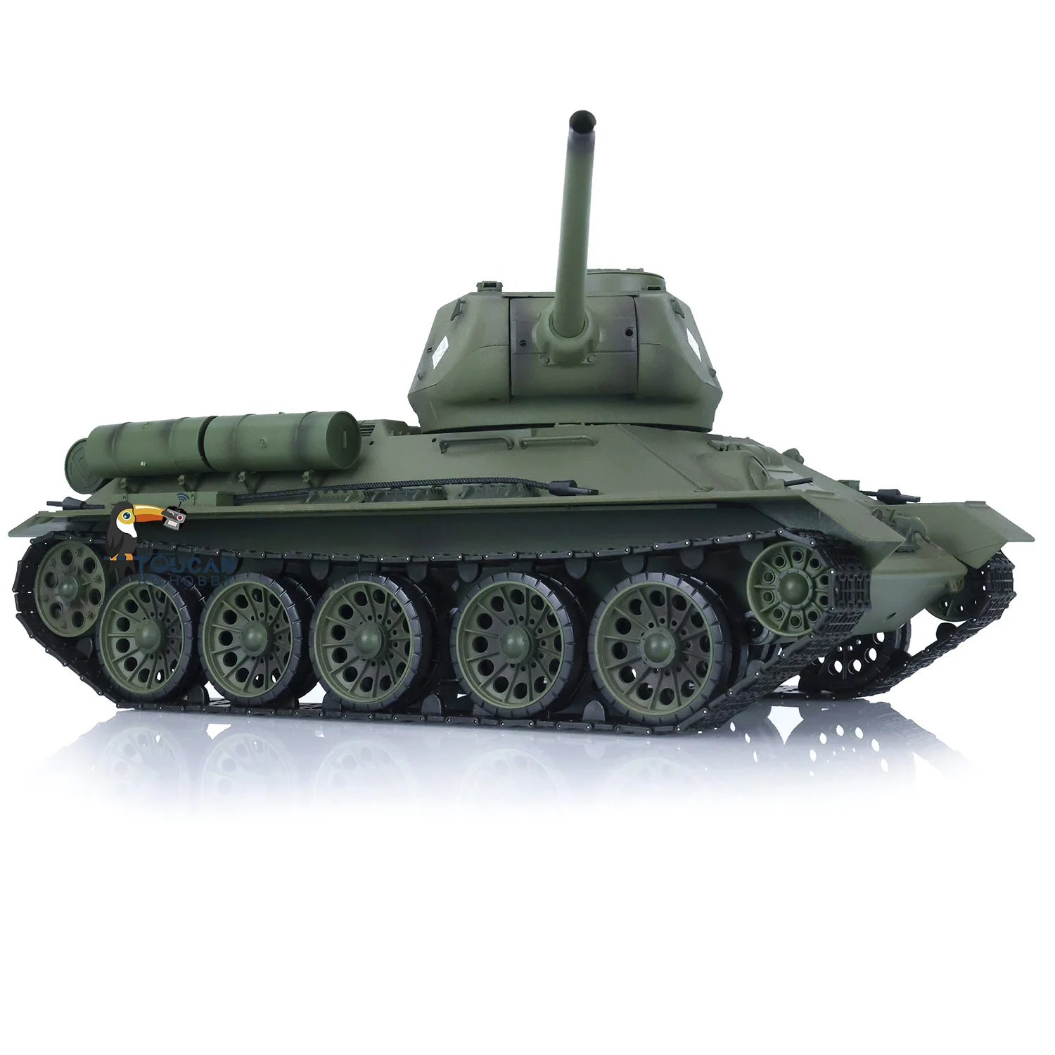 Heng Long 1/16 RTR RC Tank 2.4G 7.0 Plastic Ver Soviet T34-85 3909 BBs Shoot IR Battle Radio Smoke Effect RC Model TH17764-SMT7 6