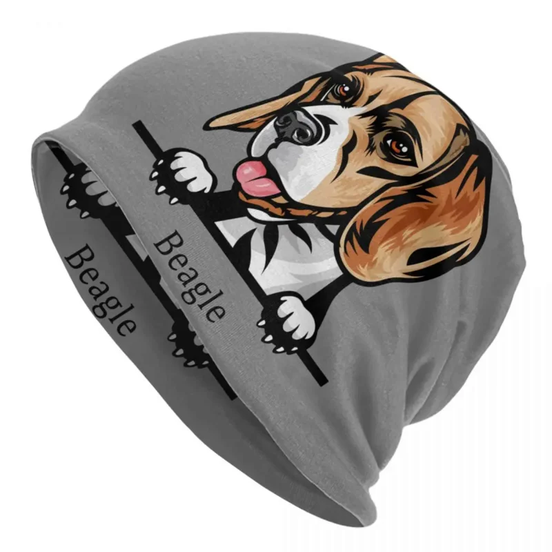 

Peeking Dog Beagle Bonnet Hats Street Knit Hat For Women Men Warm Winter Pet Animal Skullies Beanies Caps