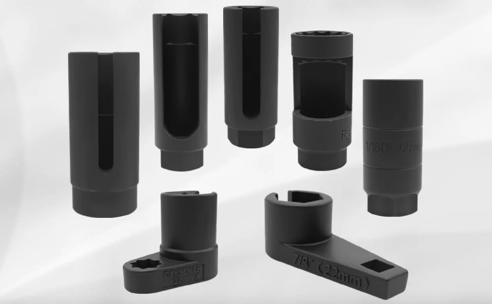 7-teiliges Sauerstoffsensor-Steckschlüssel-Set, Universeller Extraktor für O2-Entfernung und -Installation, 22mm, 7/8", 27mm, 29mm – Detail 5