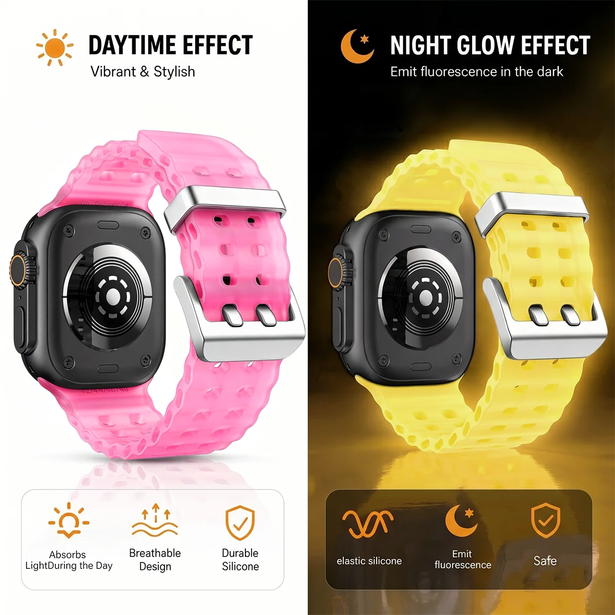 Luminous Ocean Element Silicone Watch Band