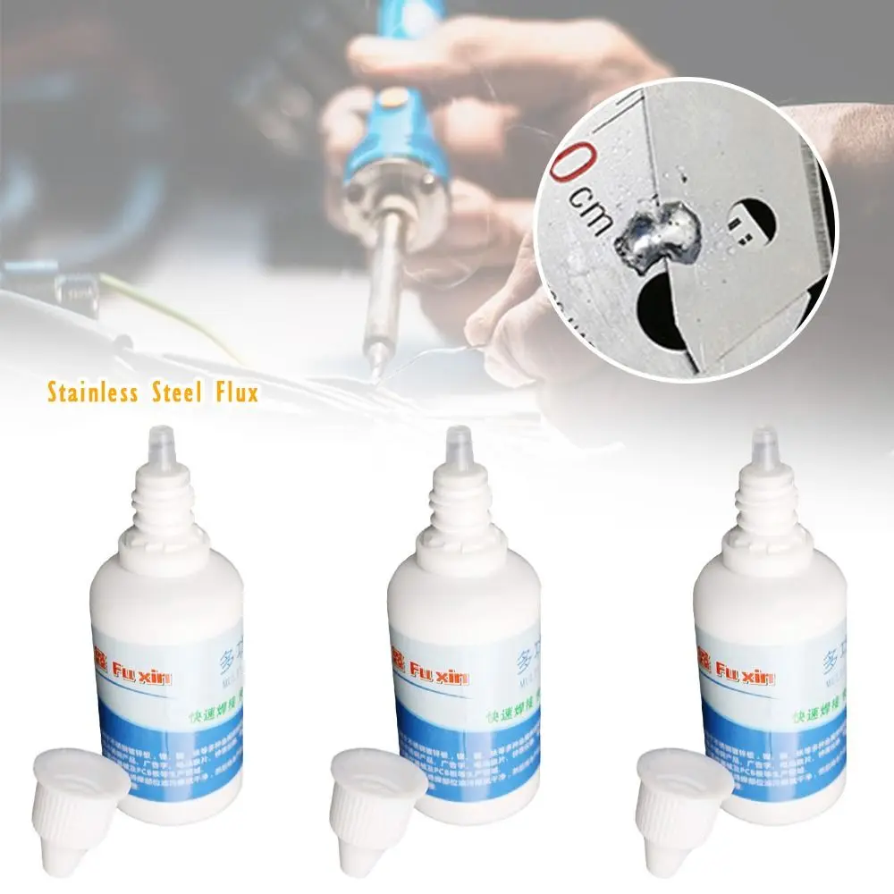 

Аккумуляторный электрод для пайки, флюс из нержавеющей стали, быстрый ремонт, 50 мл, сильный припой, флюс для жидкости