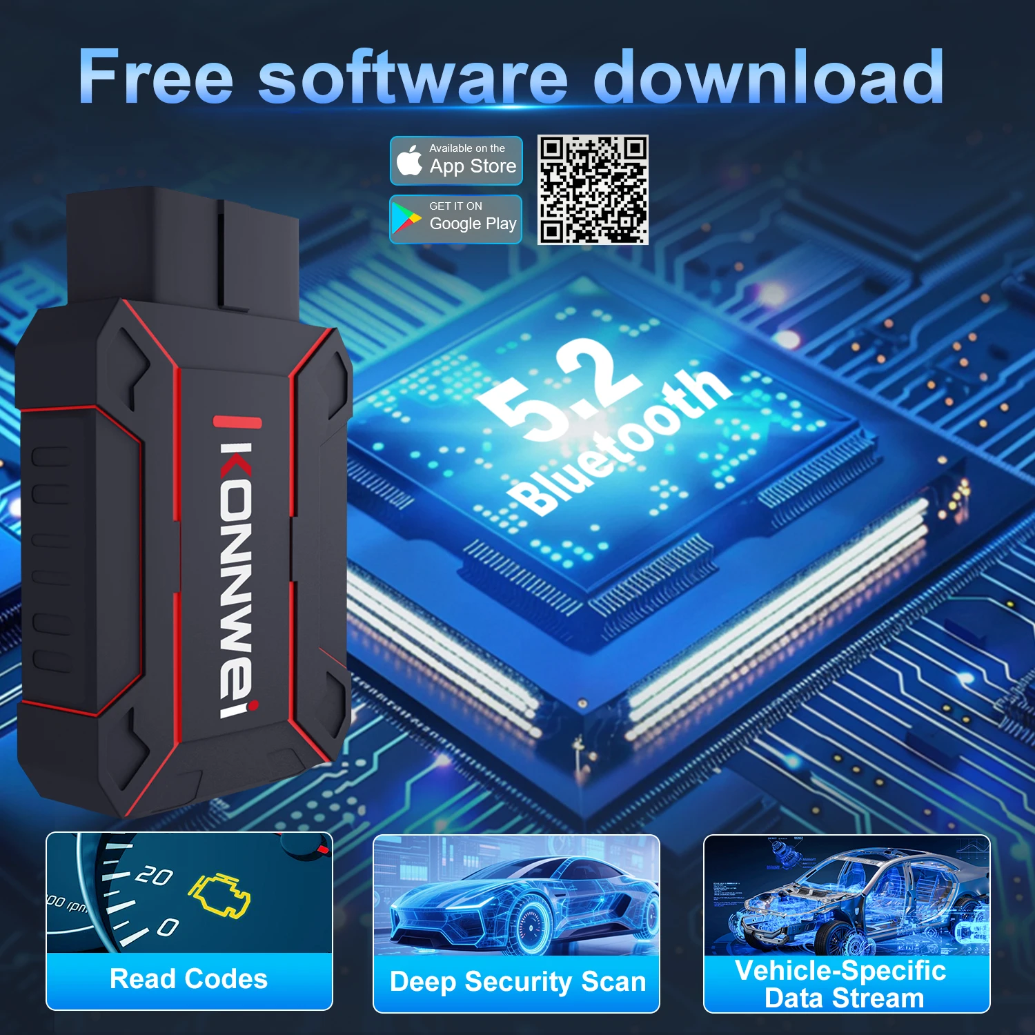 Scanner Diagnostico OBD2 Bluetooth Proscan Automotive - Lettore Codici Errore Per Android